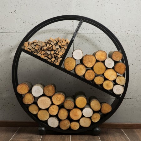 Portalegna Rotondo con Divisori Diego 80cm