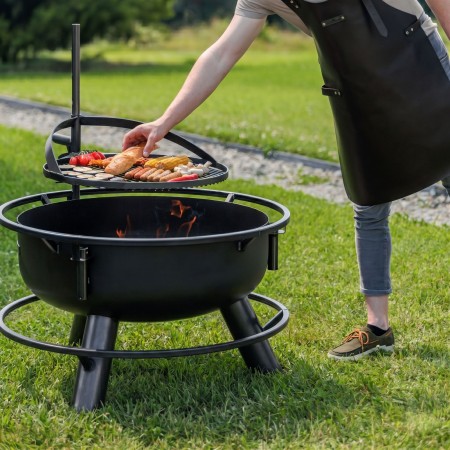 Braciere Multifunzione da Giardino Bandito 60cm Griglia 50cm