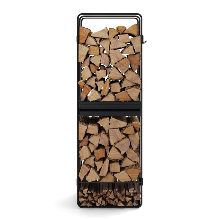 Portalegna Completo Loft 120x40x25cm con Cassetto