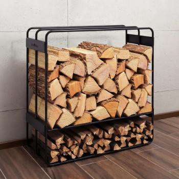 Portalegna a Due Ripiani Zeno 60x60x25cm