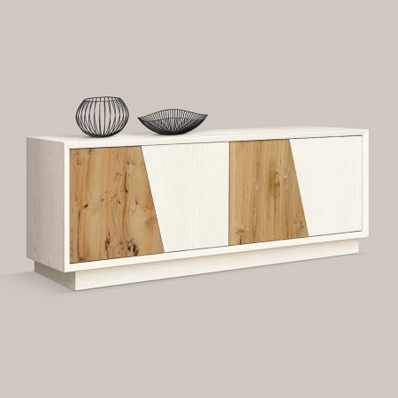 Madia in legno 4 ante oblique design moderno