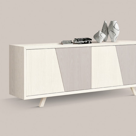 Madia in legno 4 ante push-pull dettaglio ante