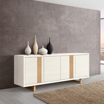 Madia in frassino apertura push-pull, dettaglio ante