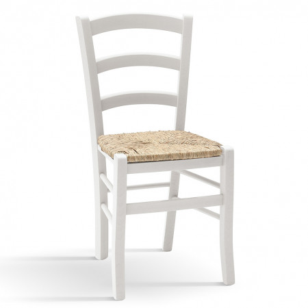 Kit 16 sedie paesane fondo paglia colore bianco