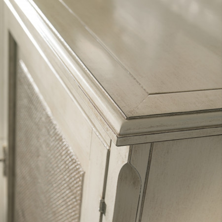 Credenza della sala ante paglia vienna classica, legno intarsiato