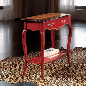 Consolina 700 in legno di ciliegio con gambe sagomate