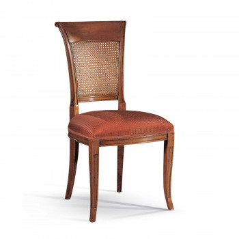 Sedia Arca in legno con schienale paglia di Vienna, dettaglio schienale