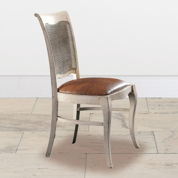 Sedia classica in legno con schienale in paglia di Vienna