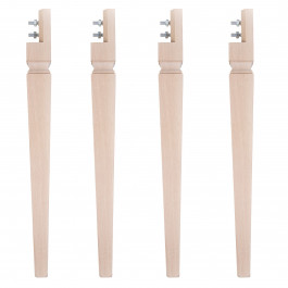 Set di 4 gambe a spillo in legno per tavolo