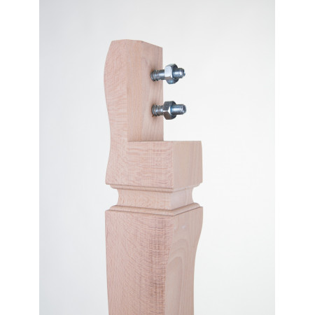 Set di 4 gambe a sciabola in legno per tavolo