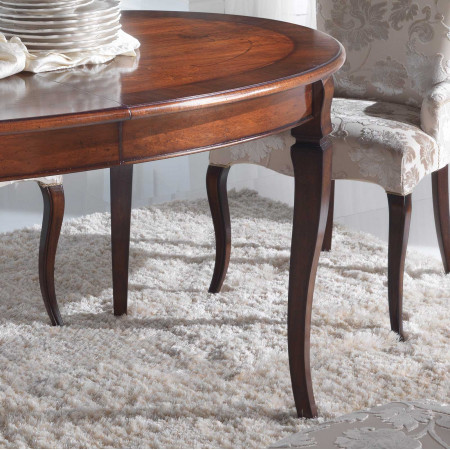 Set di 4 gambe a sciabola per tavolo rotondo legno faggio