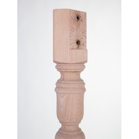 Set di 4 gambe tornite in legno massello di faggio
