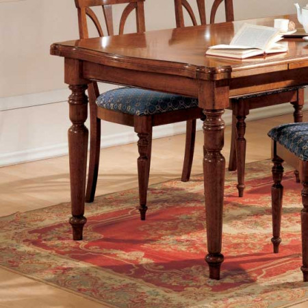 Tavolo con set di 4 gambe tornite in legno massello