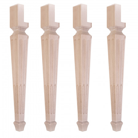 Set di 4 gambe a spillo in legno per tavolo