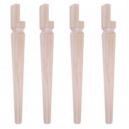 Set di 4 gambe a spillo in legno per tavolo