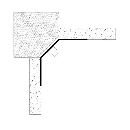 Dettaglio del fissaggio dei angolari in ferro