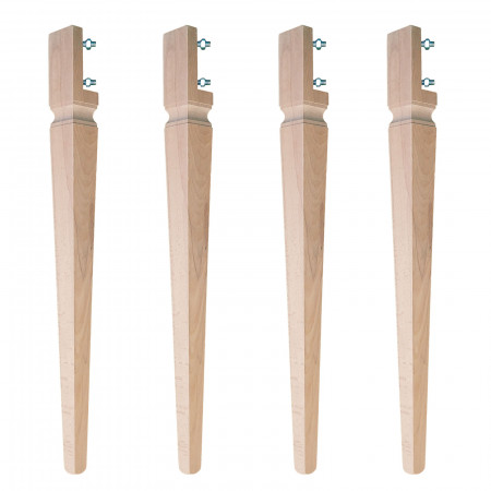 Set di 4 gambe a spillo in legno da 6,5 X 6,5