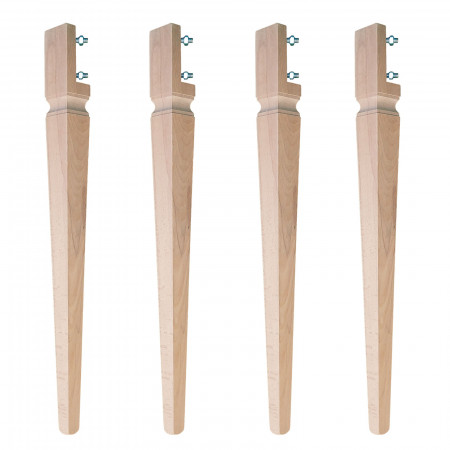 Dettaglio gambe a spillo in legno massello di faggio