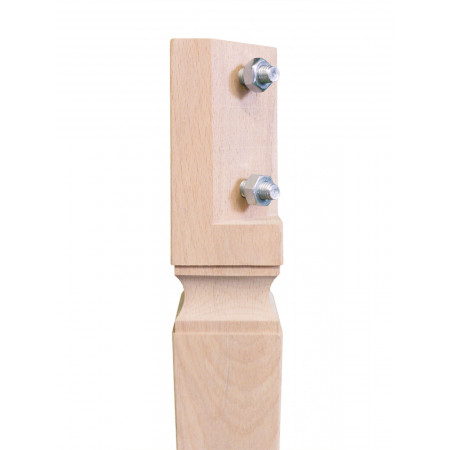 Set di 4 gambe a spillo in legno con attacco dettagliato