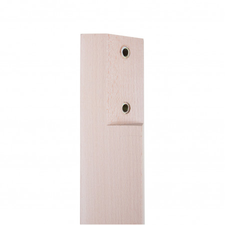 Set di 4 gambe quadrate in legno massello dettaglio attacco
