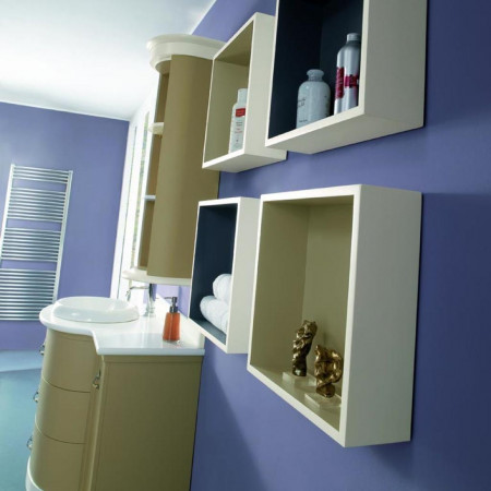 Mobile per bagno decor 2, dettaglio specchio e pensili