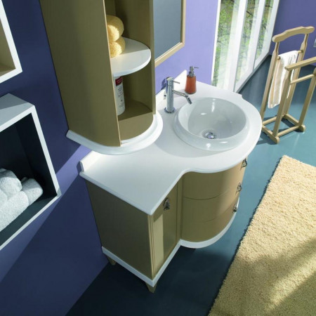 Mobile per bagno decor 2 con lavabo in ceramica e top laccato