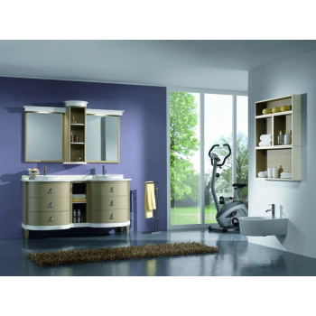 Mobile con doppio lavello decor 4 con specchiere e faretto