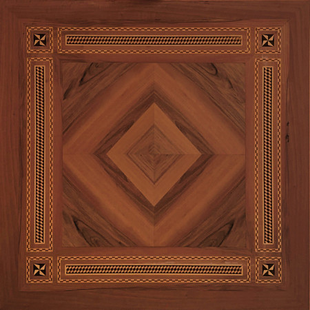 Tavolo allungabile da 128x128 a 208x128 intarsio Fontana