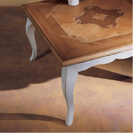 Dettaglio intarsio Tavolino 90x90 intarsio venezia