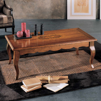 Tavolino 130x70 intarsio madreperla, dettaglio gambe