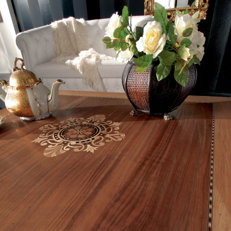Tavolino 700 90x90 intarsio madreperla, dettaglio piano