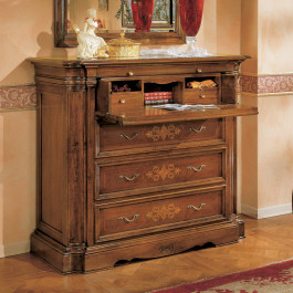Letto con pannelli in ecopelle capitonè e legno toulipier