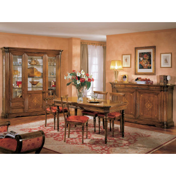 Sala da pranzo mobili a spalle sagomate con credenza