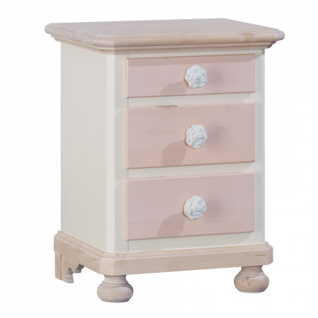 Testata del letto in abete massello, dettagli rosa