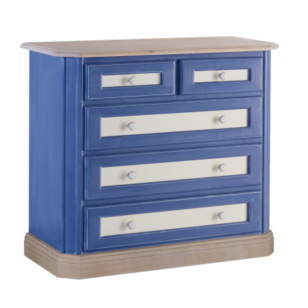 Testiera del letto in abete massello colore blu