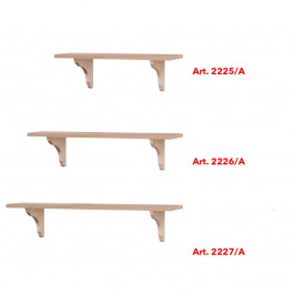 Mensola in legno di abete con supporti classici
