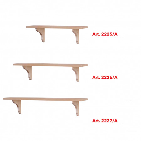 Mensola abete cm 120, legno massello, dettaglio fissaggio