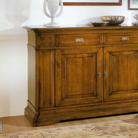 Credenza 3 porte legno toulipier dettaglio cornici