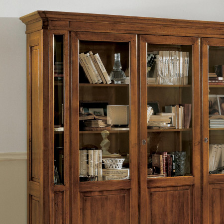 Libreria 3 porte con bugne, dettaglio piano lavoro