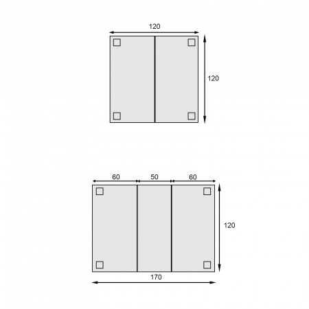 Tavolo quadrato allungabile 120/170x120 intarsiato