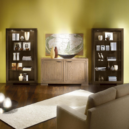 Credenza moderna 2 ante in frassino con decorazioni