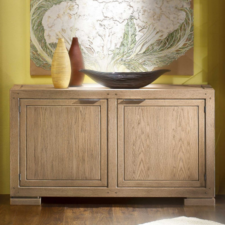 Credenza moderna 2 ante legno frassino con decorazioni
