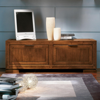 Solo base con cestoni, dettaglio legno frassino massello