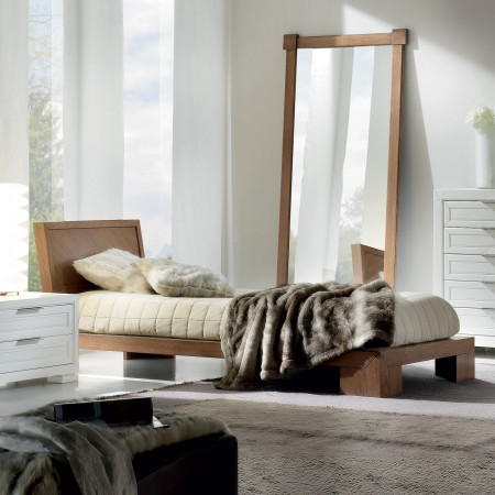 Letto a una piazza in legno massello di frassino
