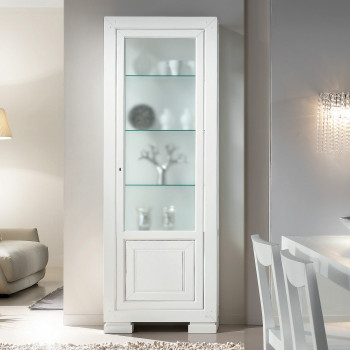 Vetrina con anta apertura destra in legno frassino