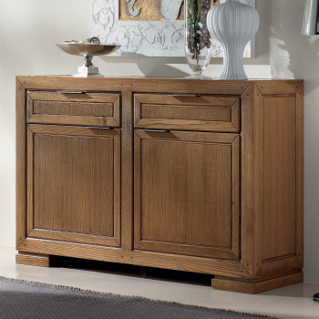 Credenza due ante due cassetti in legno massello