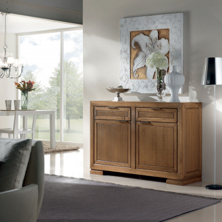 Credenza due ante due cassetti in ambiente moderno