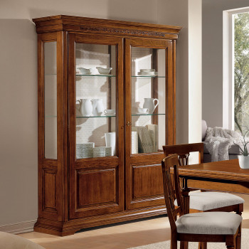 Vetrina Edera intagliata con due porte