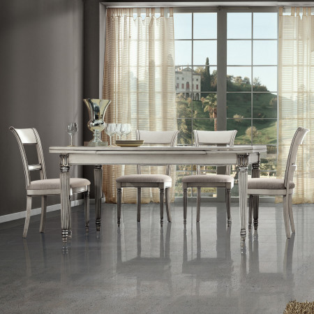 Tavolo Edera rettangolare allungabile intagliato da 170x90 a 250x90