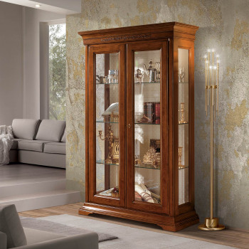 Argentiera Edera due porte intagliata